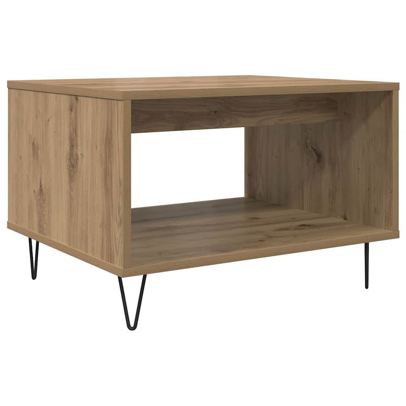vidaXL Dohányzóasztal kézműves tölgy 60 x 50 x 40 cm Faanyag