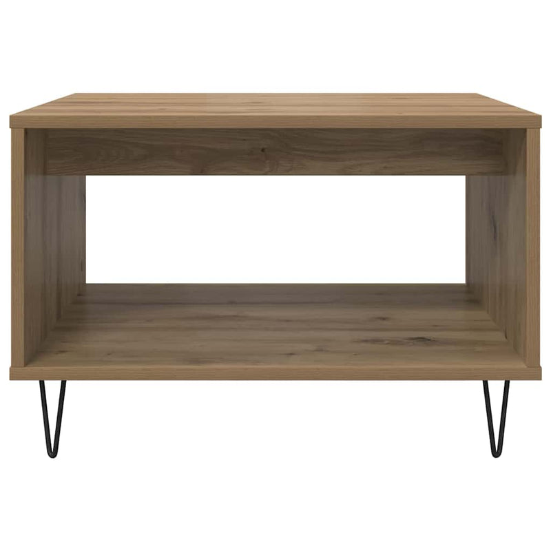 vidaXL Dohányzóasztal kézműves tölgy 60 x 50 x 40 cm Faanyag