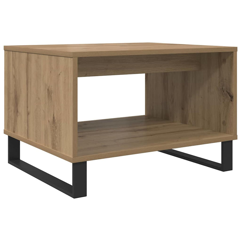 vidaXL Dohányzóasztal kézműves tölgy 60 x 50 x 40 cm Faanyag