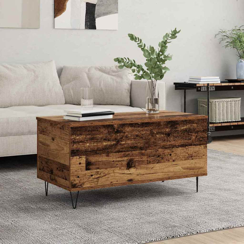 vidaXL Dohányzóasztal Régi fa 90 x 44.5 x 45 cm Faanyag