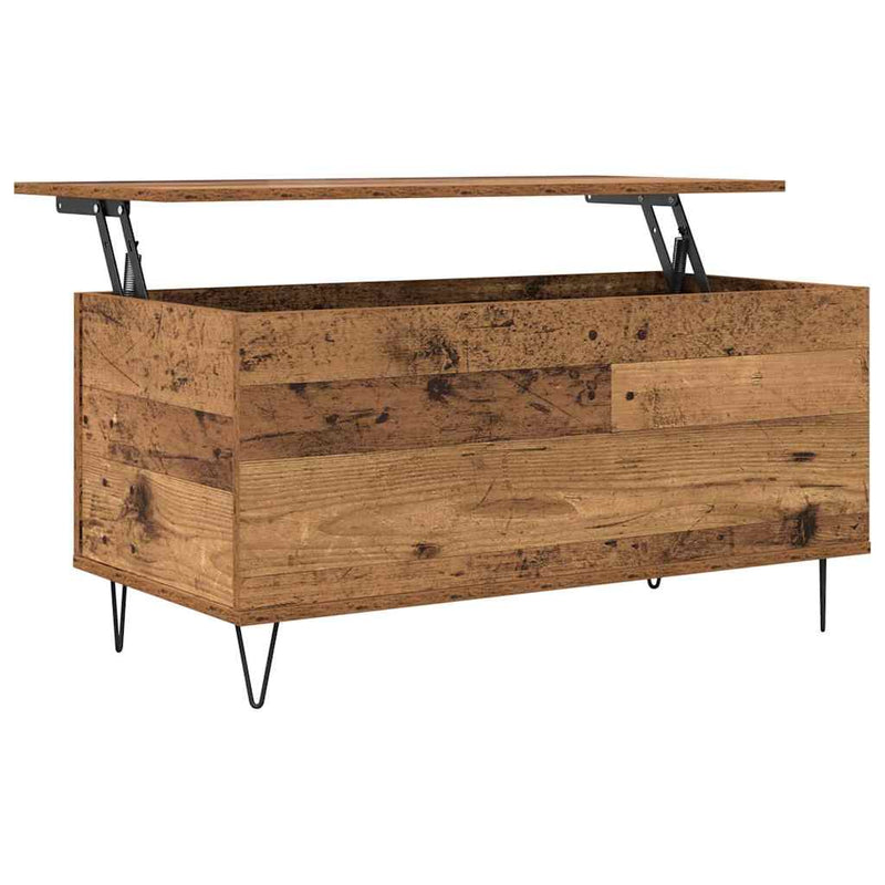 vidaXL Dohányzóasztal Régi fa 90 x 44.5 x 45 cm Faanyag
