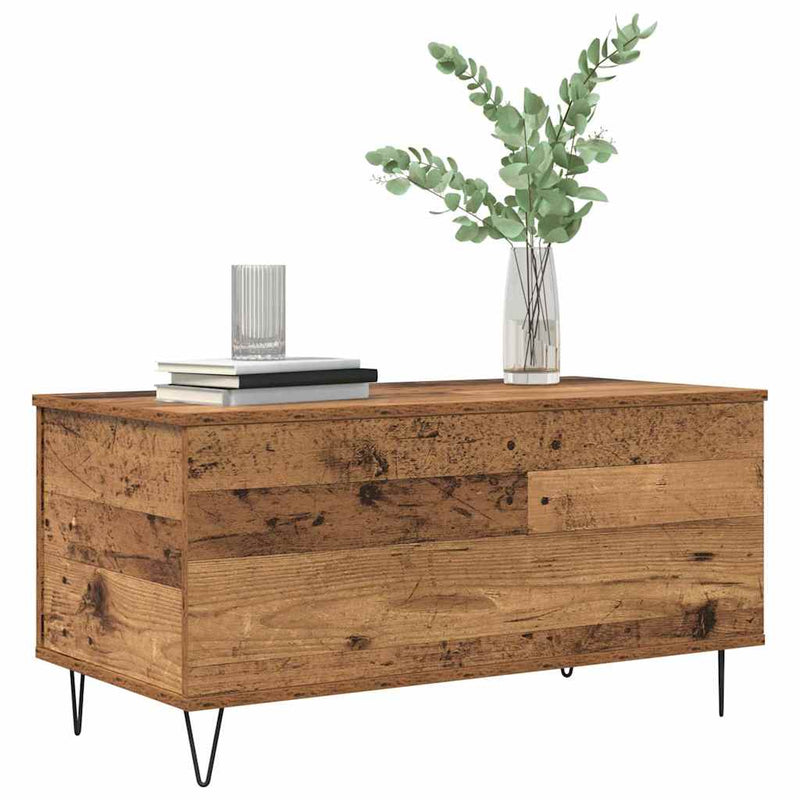 vidaXL Dohányzóasztal Régi fa 90 x 44.5 x 45 cm Faanyag