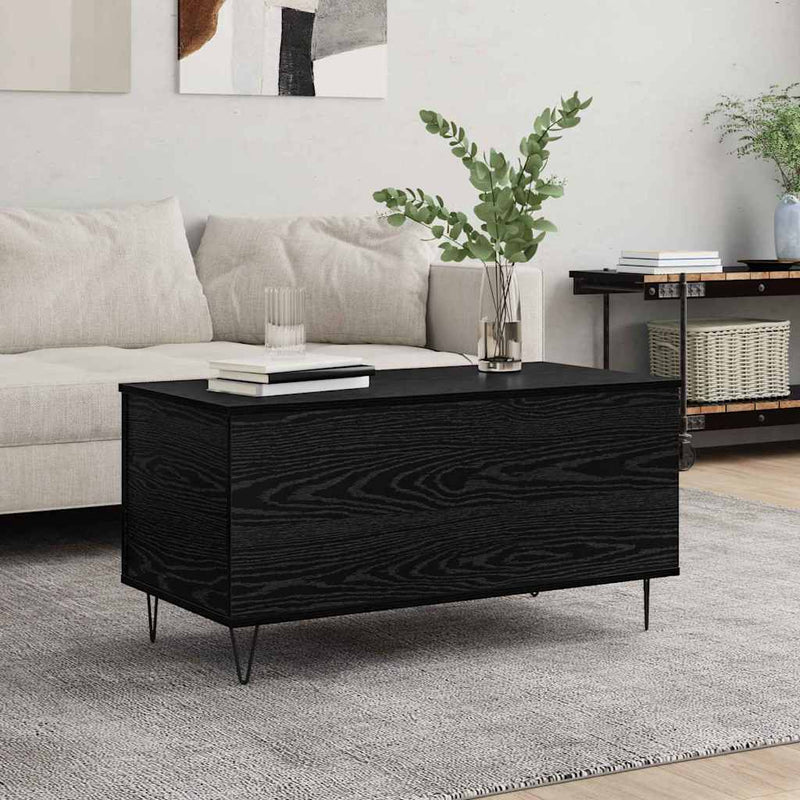 vidaXL Dohányzóasztal Musta tammi 90 x 44.5 x 45 cm Faanyag