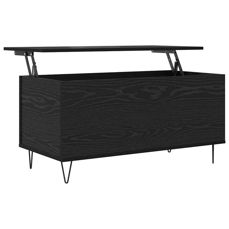 vidaXL Dohányzóasztal Musta tammi 90 x 44.5 x 45 cm Faanyag