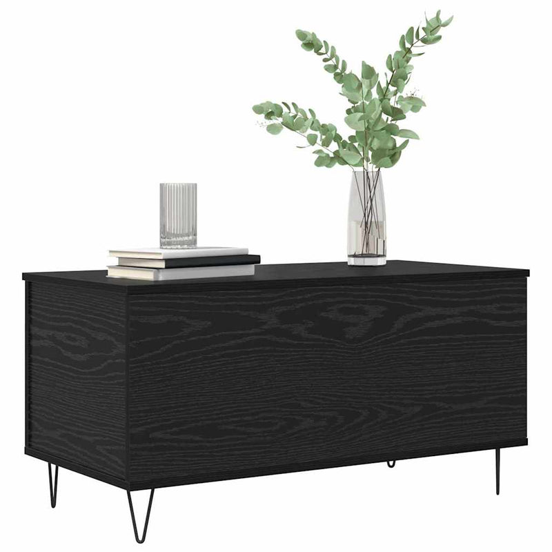 vidaXL Dohányzóasztal Musta tammi 90 x 44.5 x 45 cm Faanyag