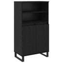 vidaXL Magasfiú Fekete 60 x 36 x 110 cm Faanyag