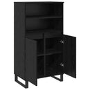 vidaXL Magasfiú Fekete 60 x 36 x 110 cm Faanyag