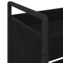 vidaXL Konyhai kocsi Fekete tölgy 70 x 30 x 82 cm Szerelt Fa