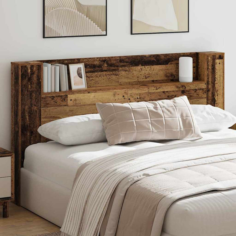vidaXL Fejhajtó szekrény polcokkal Régi fa 180 x17 x104.5 cm Faanyag