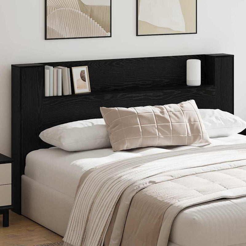 vidaXL Fejhajtó szekrény Musta tammi 180 x 17 x 104.5 cm Faanyag