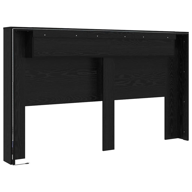 vidaXL Fejhajtó szekrény Musta tammi 180 x 17 x 104.5 cm Faanyag