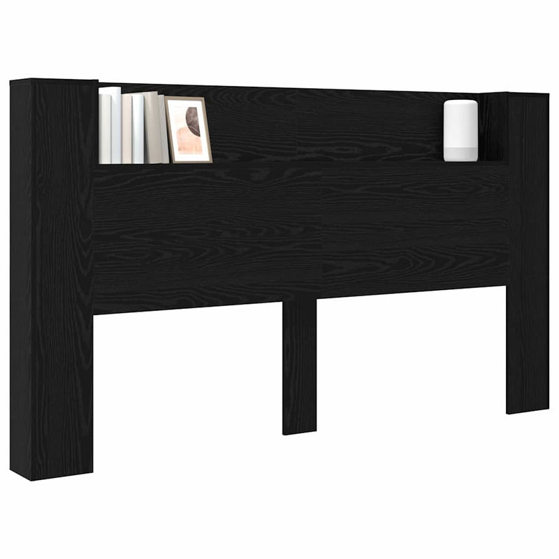 vidaXL Fejhajtó szekrény Musta tammi 180 x 17 x 104.5 cm Faanyag