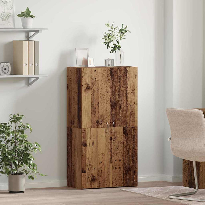 vidaXL Irodai szekrény polcokkal Régi fa 60 x 32 x 115 cm Faanyag