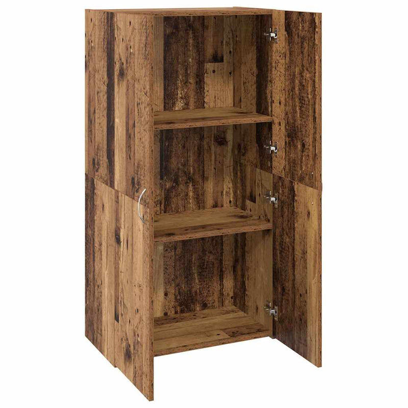 vidaXL Irodai szekrény polcokkal Régi fa 60 x 32 x 115 cm Faanyag