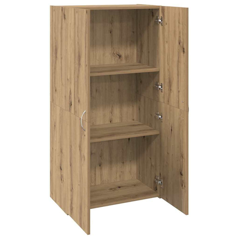 vidaXL Irodai szekrény ajtóval kézműves tölgy 60 x 32 x 115 cm Faanyag