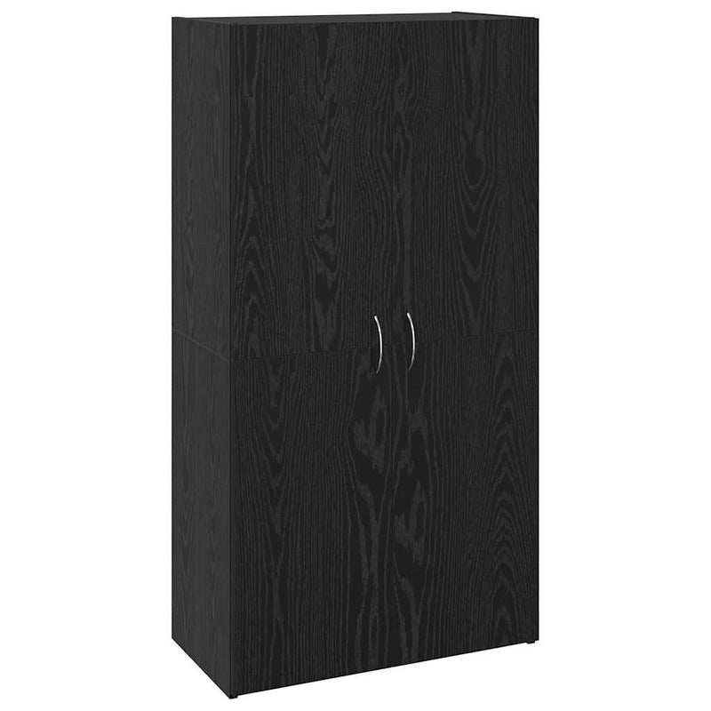 vidaXL Irodai szekrény polcokkal Musta tammi 60 x 32 x 115 cm Faanyag