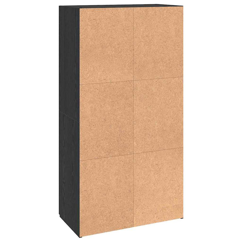 vidaXL Irodai szekrény polcokkal Musta tammi 60 x 32 x 115 cm Faanyag