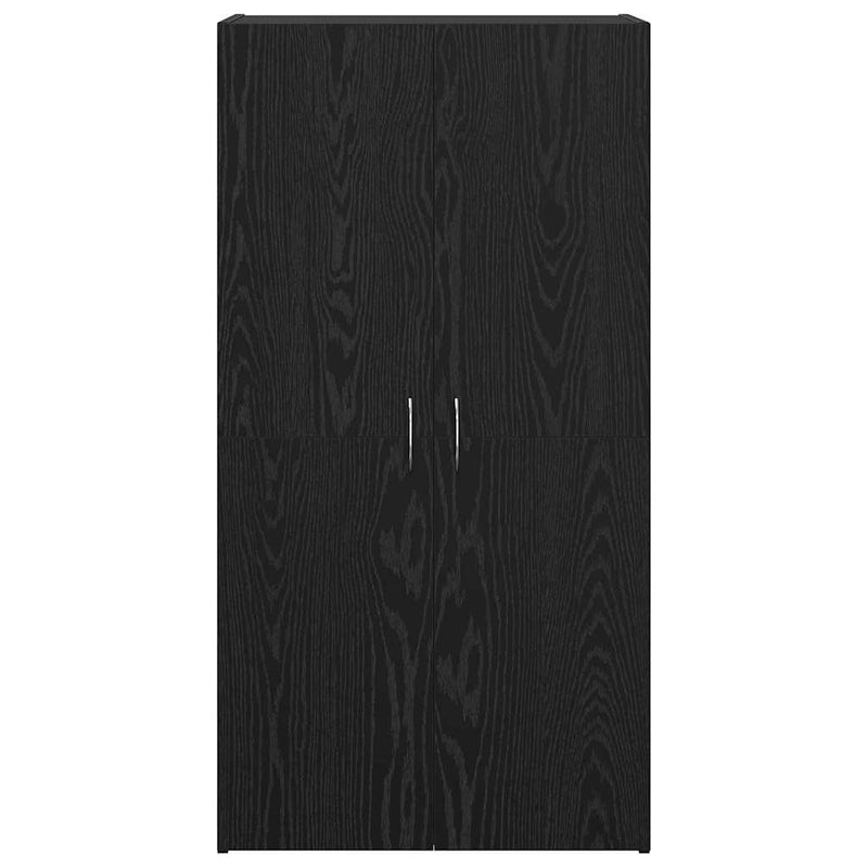 vidaXL Irodai szekrény polcokkal Musta tammi 60 x 32 x 115 cm Faanyag