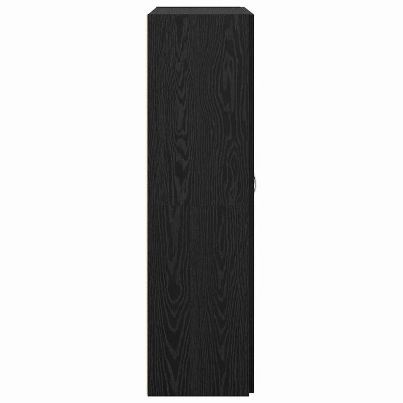vidaXL Irodai szekrény polcokkal Musta tammi 60 x 32 x 115 cm Faanyag