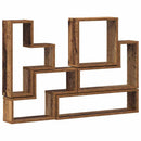vidaXL Falpolc Falra szerelhető Öreg fa 96 x 12 x 64 cm