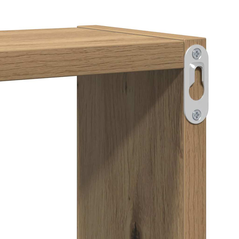 vidaXL Fal Cube polcokkal Egyéb kézműves tölgy 96 x 12 x 64 cm Faanyag