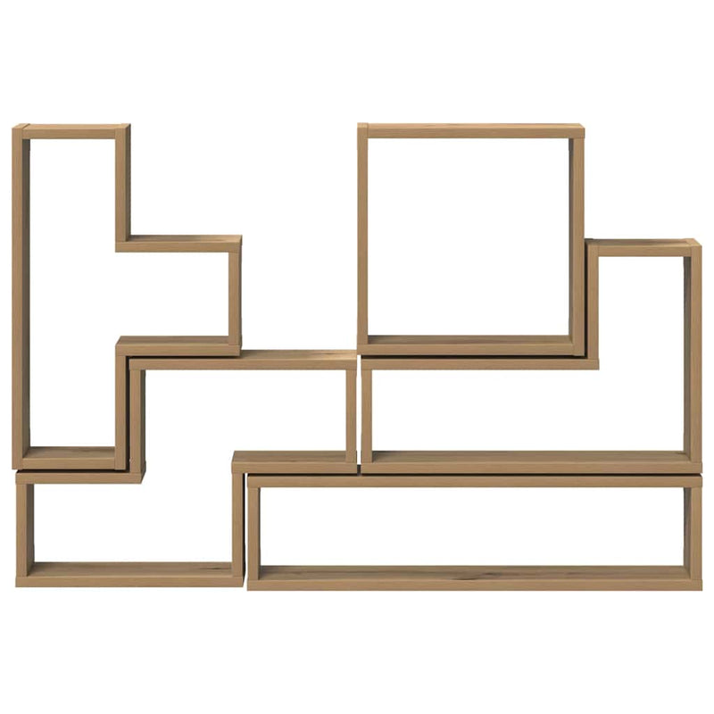 vidaXL Fal Cube polcokkal Egyéb kézműves tölgy 96 x 12 x 64 cm Faanyag