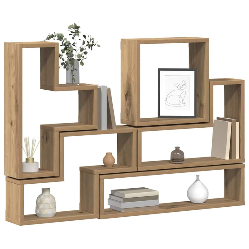 vidaXL Fal Cube polcokkal Egyéb kézműves tölgy 96 x 12 x 64 cm Faanyag