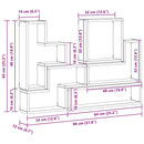 vidaXL Fal Cube polcokkal Egyéb Musta tammi 96 x 12 x 64 cm Faanyag