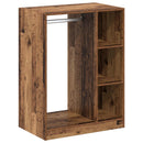 vidaXL Ruhásszekrény polcokkal tárolóval Öreg fa 77 x 48 x 102 cm