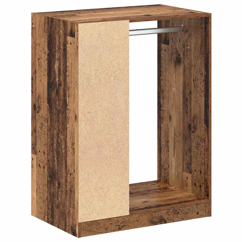 vidaXL Ruhásszekrény polcokkal Régi fa 77 x 48 x 102 cm Faanyag