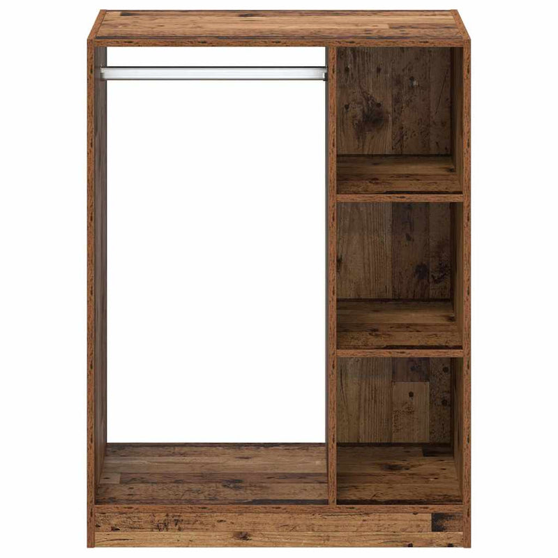 vidaXL Ruhásszekrény polcokkal Régi fa 77 x 48 x 102 cm Faanyag