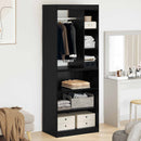 vidaXL Ruhásszekrény Fekete Tölgy 77 x 48 x 102 cm Szerelt Fa