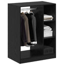 vidaXL Ruhásszekrény Fekete Tölgy 77 x 48 x 102 cm Szerelt Fa