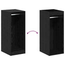 vidaXL Ruhásszekrény polcokkal Musta tammi 41 x 48 x 102 cm Faanyag