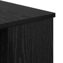 vidaXL Asztal polcokkal Musta tammi 140 x 50 x 75 cm Faanyag