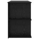 vidaXL Asztal polcokkal Musta tammi 140 x 50 x 75 cm Faanyag