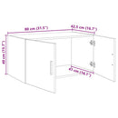 vidaXL Fali Szekrény Musta tammi 80 x 42.5 x 40 cm Faanyag