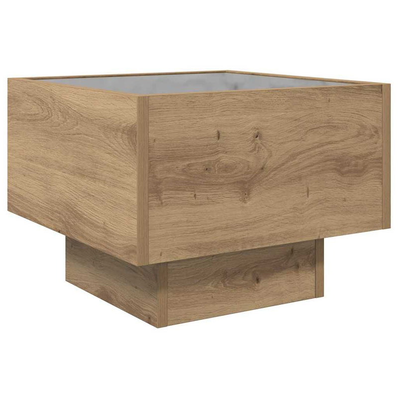 vidaXL Dohányzóasztal kézműves tölgy 40 x 40 x 30 cm Faanyag