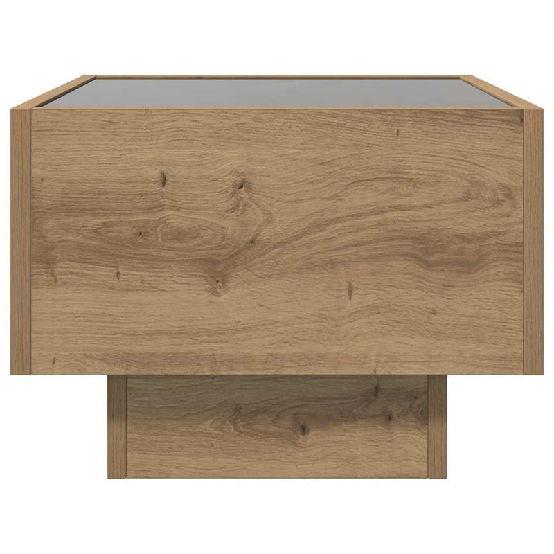 vidaXL Dohányzóasztal kézműves tölgy 40 x 40 x 30 cm Faanyag