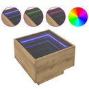 vidaXL Dohányzóasztal kézműves tölgy 40 x 40 x 30 cm Faanyag