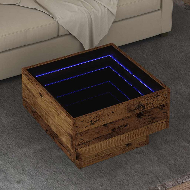 vidaXL Dohányzóasztal Régi fa 50 x 50 x 30 cm Faanyag