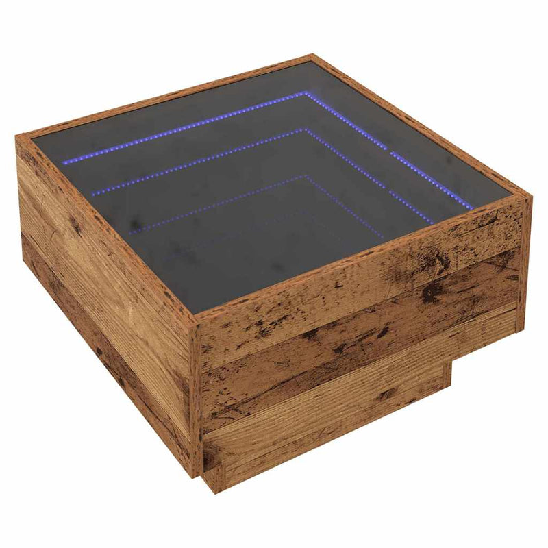 vidaXL Dohányzóasztal Régi fa 50 x 50 x 30 cm Faanyag