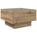 vidaXL Dohányzóasztal kézműves tölgy 50 x 50 x 30 cm Faanyag