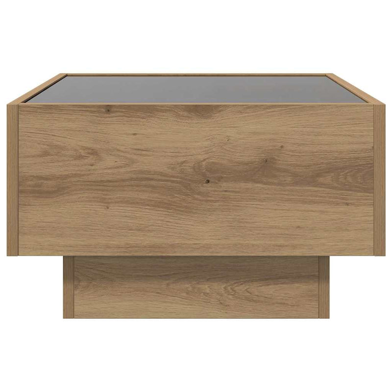 vidaXL Dohányzóasztal kézműves tölgy 50 x 50 x 30 cm Faanyag