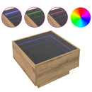 vidaXL Dohányzóasztal kézműves tölgy 50 x 50 x 30 cm Faanyag