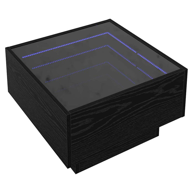 vidaXL Dohányzóasztal Musta tammi 50 x 50 x 30 cm Faanyag
