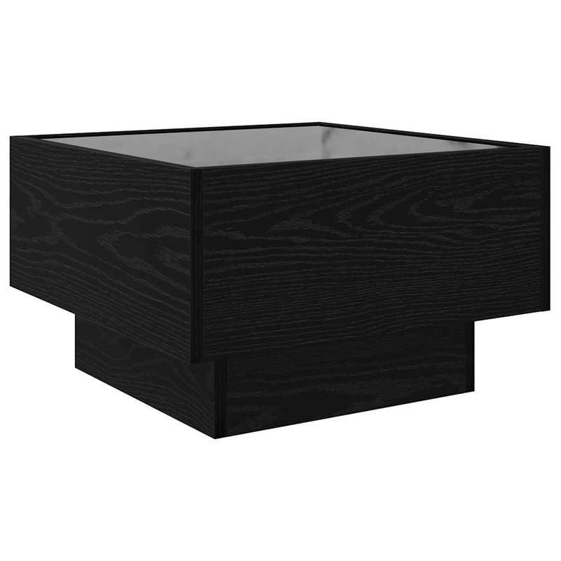 vidaXL Dohányzóasztal Musta tammi 50 x 50 x 30 cm Faanyag