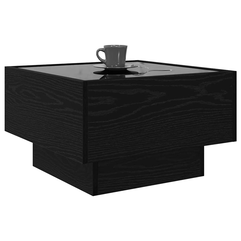vidaXL Dohányzóasztal Musta tammi 50 x 50 x 30 cm Faanyag