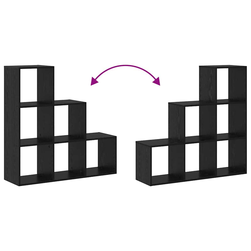 vidaXL Könyvespolc Musta tammi 99 x 29 x 99 cm Faanyag