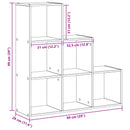 vidaXL Szobaelválasztó könyvespolc Fekete tölgy 99 x 29 x 99 cm